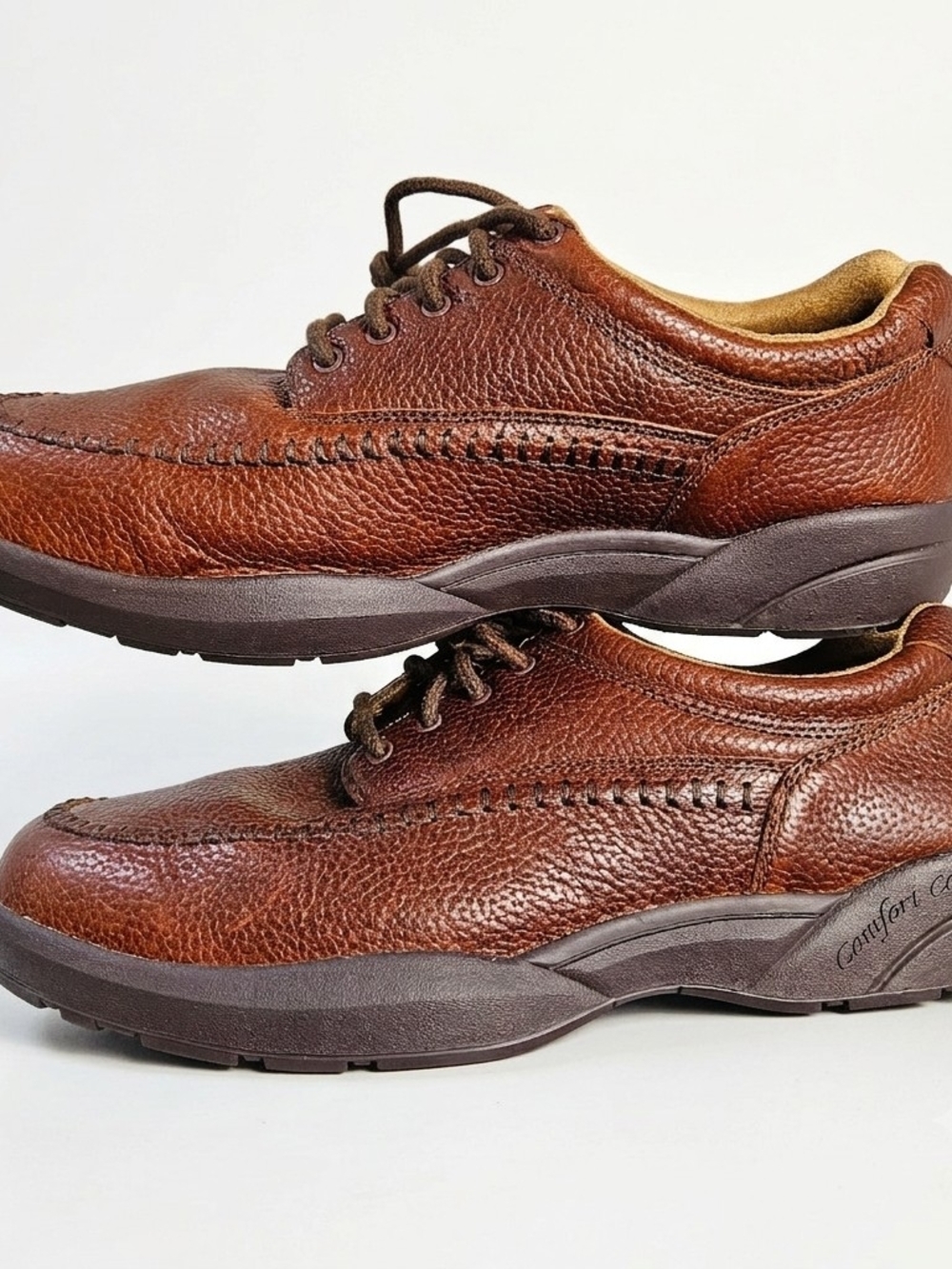 Dr. Comfort Stallion Chestnut Leather Therapeutic Casual Shoes 13XW